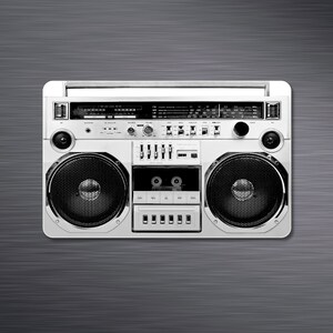 Old Skool Boombox Fridge Magnet - Retro Music Gift Idea