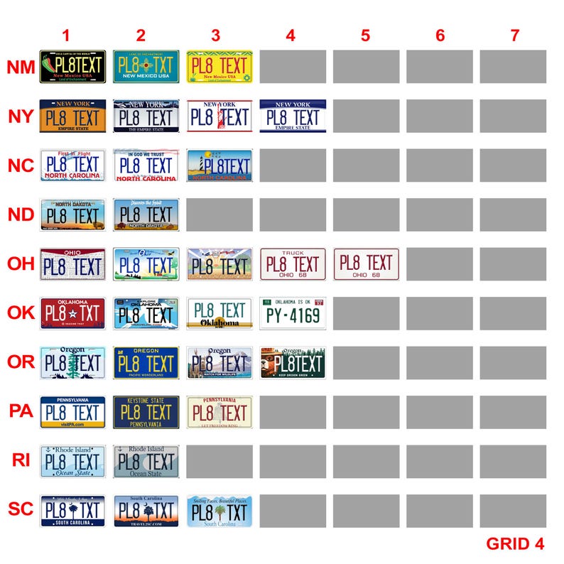 RC Car USA Licence Plates – American Scale Number Plate Accessories 1/5 1/8 1/10 1/12 1/14 1/18 1/24 image 6