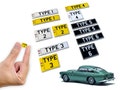1:18 Scale UK British Diecast Mini Plastic Number / License Plates Pair for RC Model Car Truck Lorry Crawler