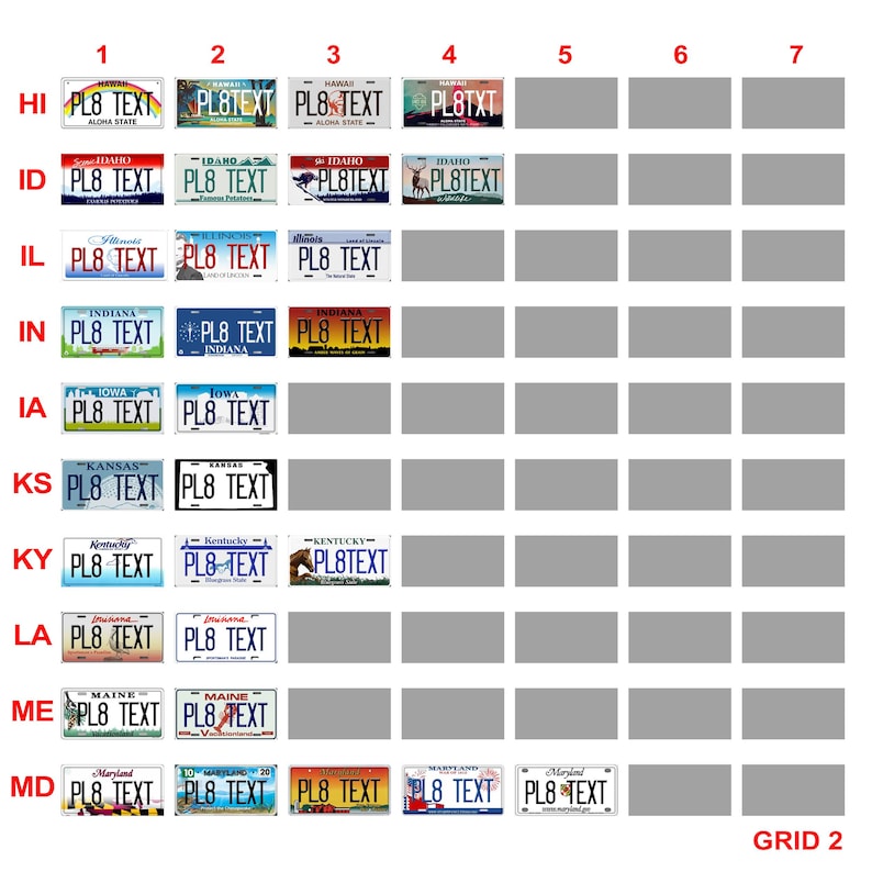 RC Car USA Licence Plates – American Scale Number Plate Accessories 1/5 1/8 1/10 1/12 1/14 1/18 1/24 image 4