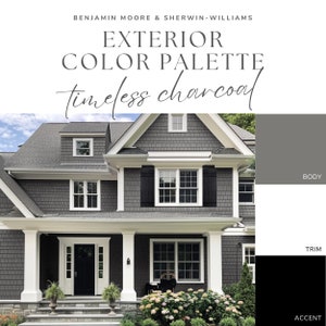 Exterior Paint Color Palette - Timeless Charcoal