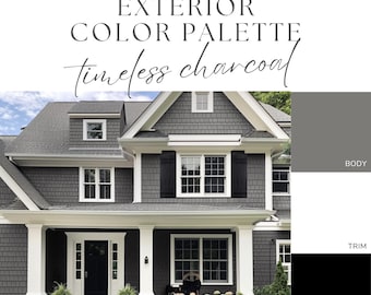 Exterior Paint Color Palette - Timeless Charcoal