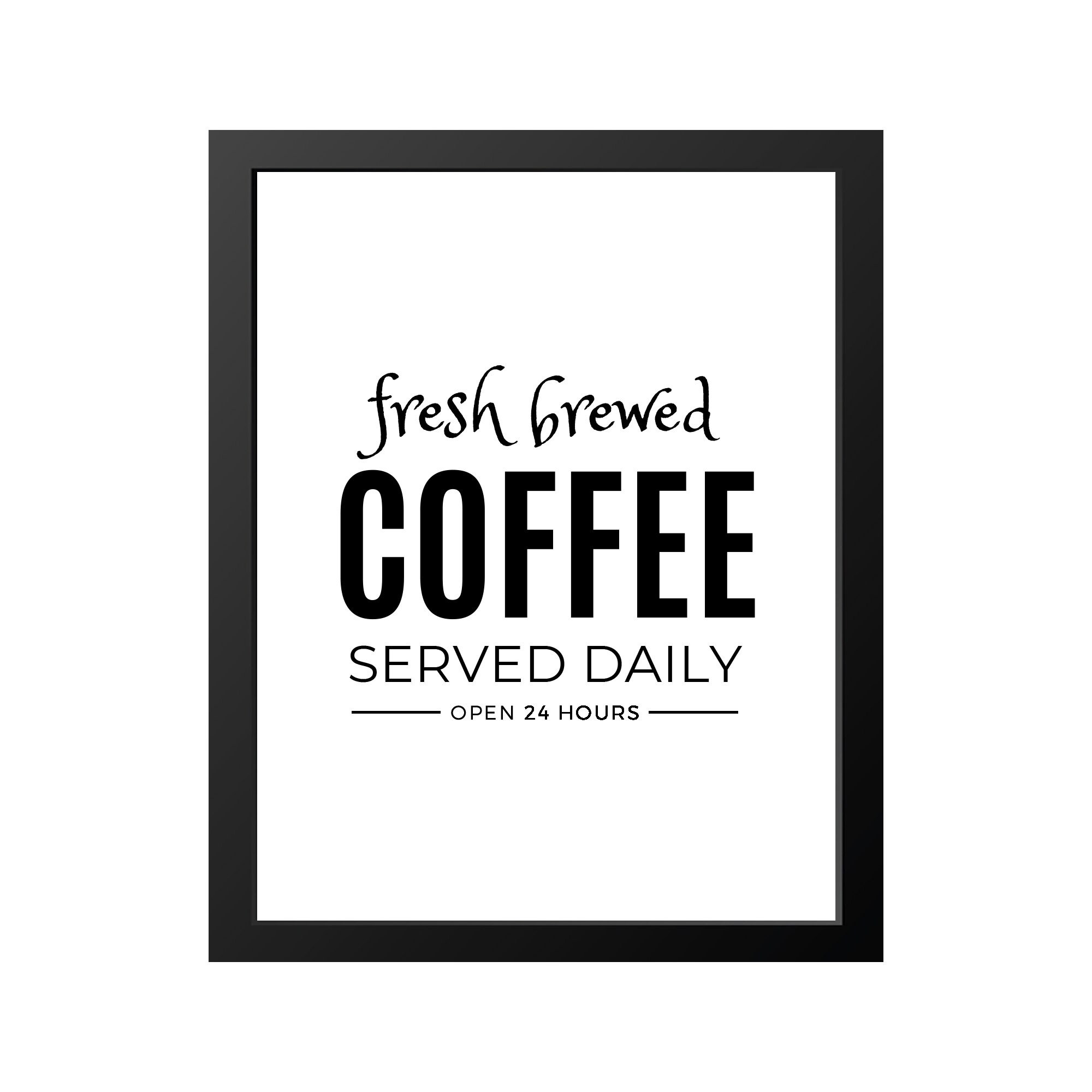 Fresh Brewed Coffee Printable Coffee Bar Printables Coffee - Etsy