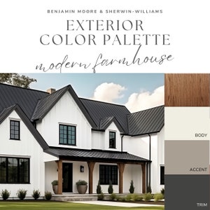 Exterior Paint Color Palette - Modern Farmhouse