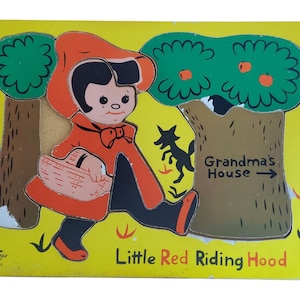 Vintage Little Red Riding Hood Puzzle Connor Toys Missing Piece
