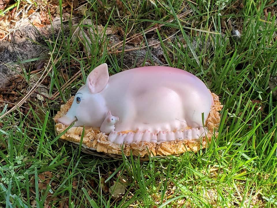 滑石　母豚と子豚の置物　　0117o44 滑石 母豚と子豚の置物 0117o44 豚 三匹の子ブタ 置物