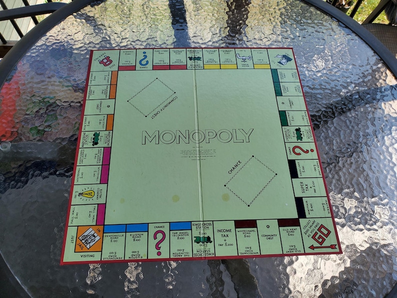 Iconic Monopoly 1984 Monopoly Board Game Waddingtons Games Incomplete - Etsy