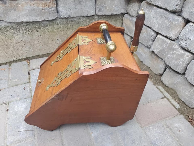 Vintage Holland Perdonium Coal Scuttle Box or Cabinet