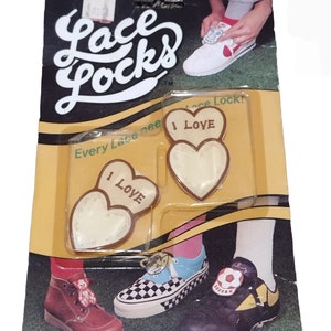 Vintage Shoe Lace Locks &quot;I love&quot;, St Valentine&#39;s Day Gift