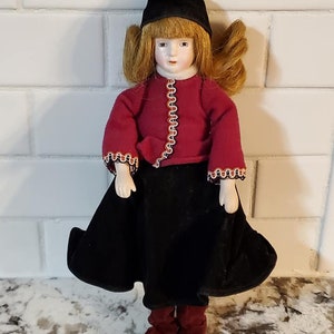 Vintage Russ Berrie Collectible Porcelain Doll