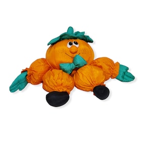 1993 Halloween Mr Pumpkinhead Pumpkin Large Nylon Stuff Plush Toy