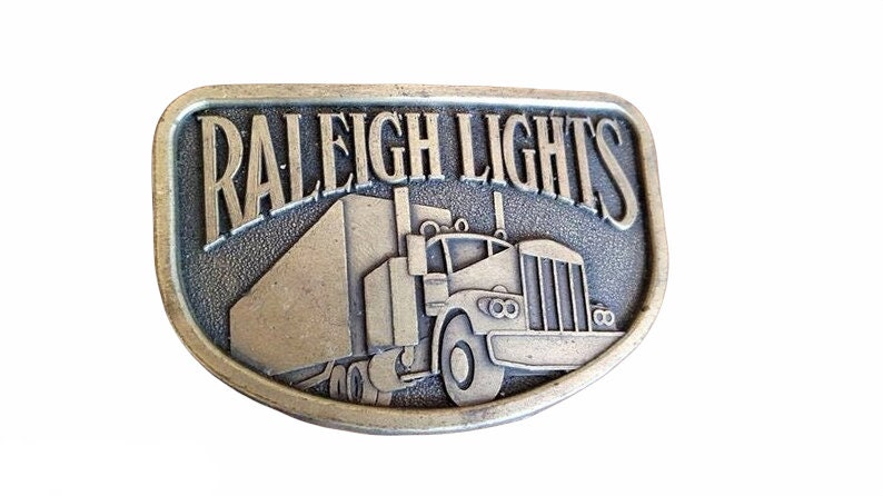 Vintage Belt Buckle Raleigh Lights Semi Truck - Etsy