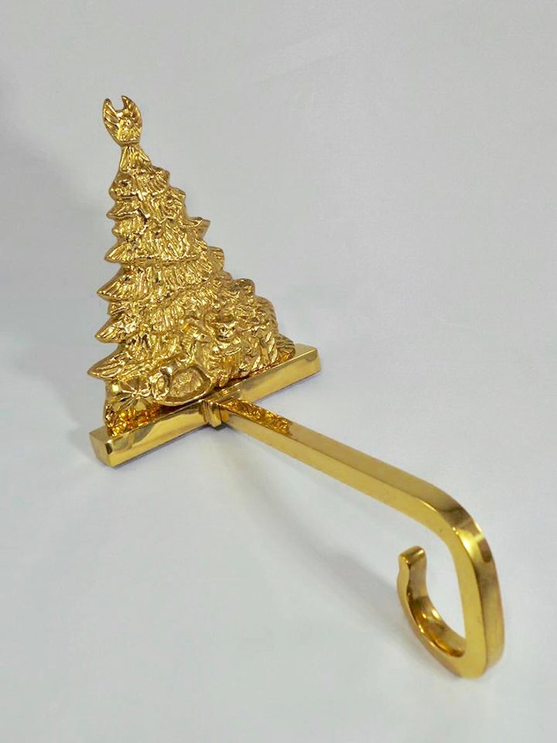 1996 Brass Christmas Stocking Holder Christmas Tree Etsy
