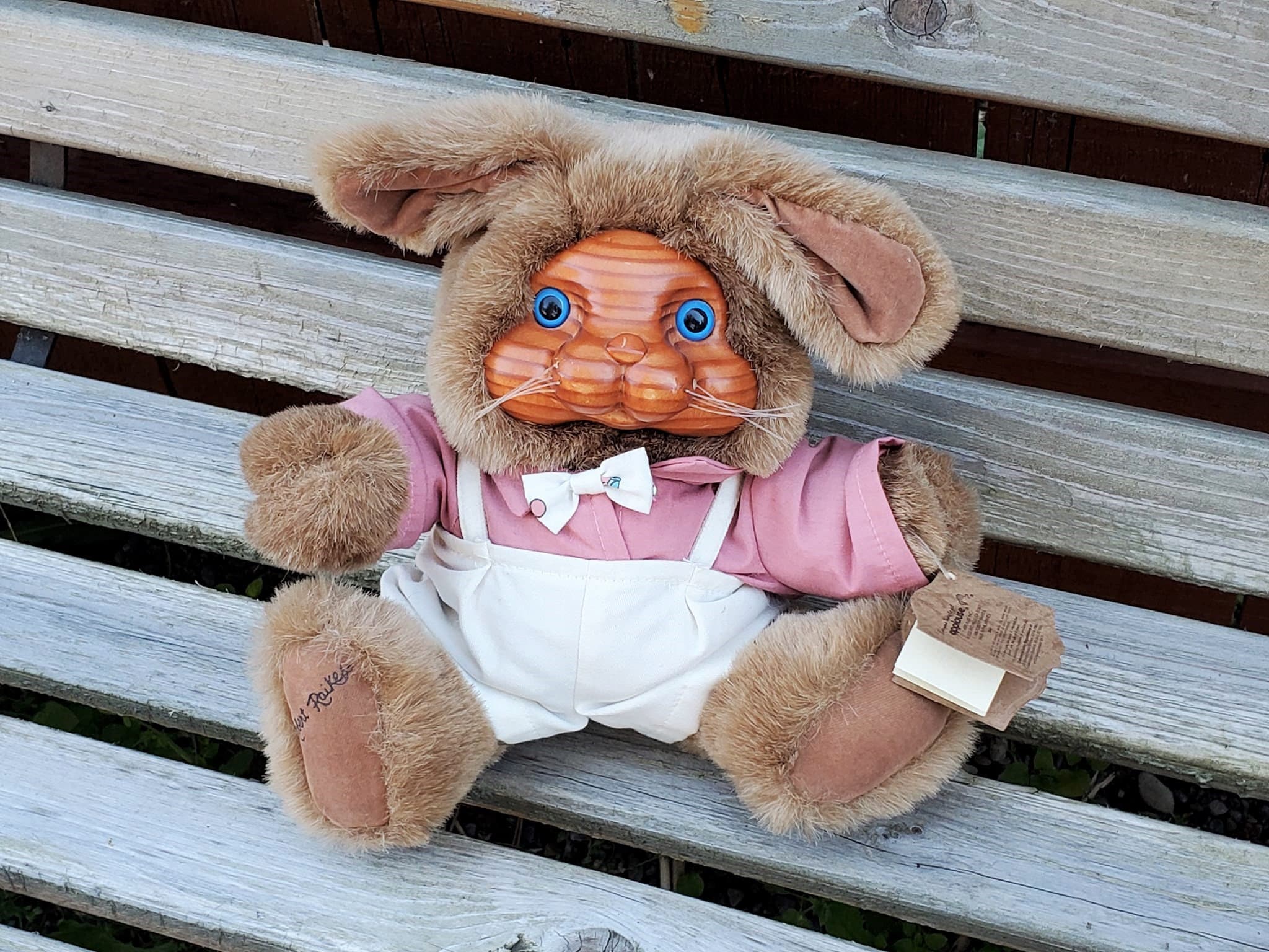 1988 Robert Raikes Originals Bunny Rabbit Brett Wood Face - Etsy