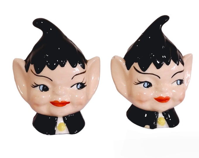Vintage Elves Pixies Salt and Pepper Shakers Collectible Salt Etsy