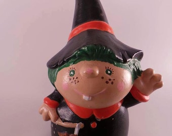 Halloween Black Witch with Spider Home Decor
