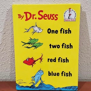 1988 Ein Fisch Zwei Fische Rote Fische Blaue Fische von Dr. Seuss Kinderbuch
