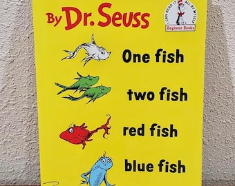 1988 One Fish Two Fish Red Fish Blue Fish by Dr Seuss Children’s Book