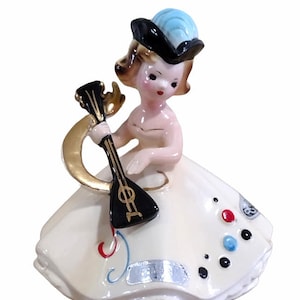 1950s Josef Originals October Birthday Ceramic Girl Figurine