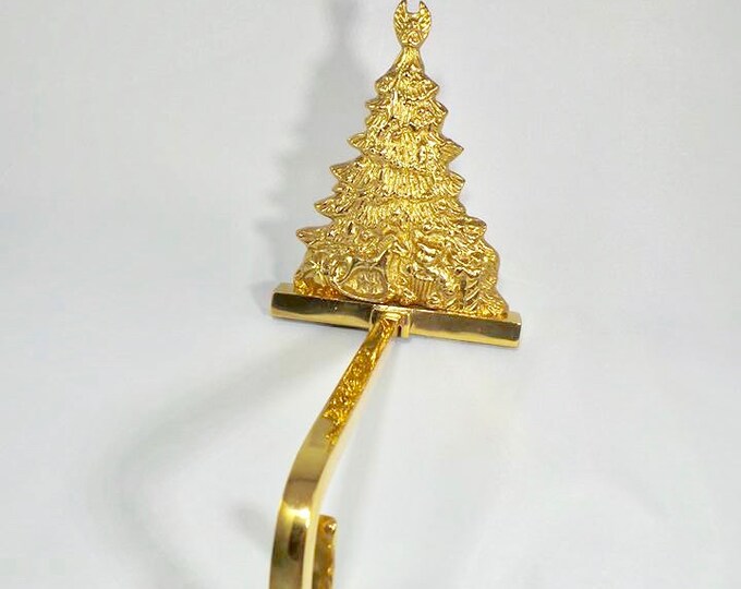 1996 Brass Christmas Stocking Holder Christmas Tree Etsy