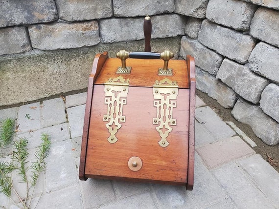 Vintage Holland Perdonium Coal Scuttle Box or Cabinet
