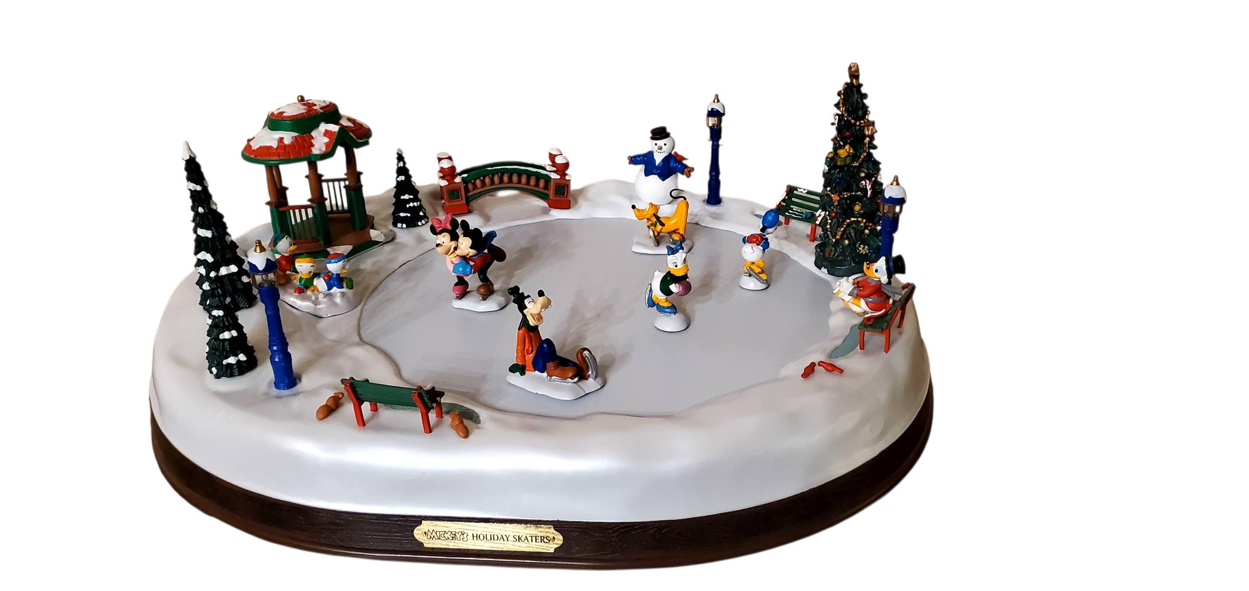 ディズニー　Mickey’s Holiday Skaters 1996 Mr Christmas Mickey's Holiday Skaters - Etsy