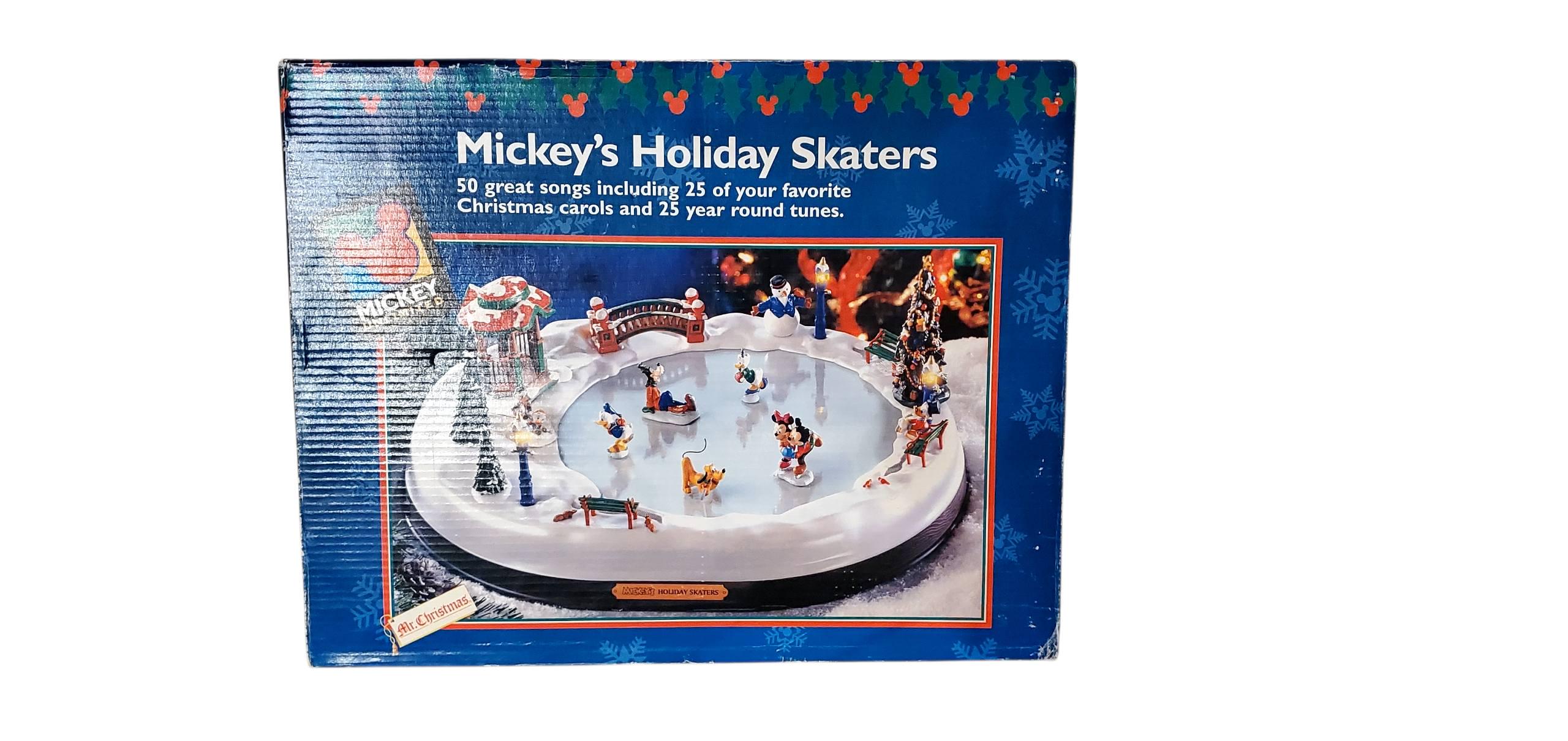ディズニー　Mickey’s Holiday Skaters 1996 Mr Christmas Mickey's Holiday Skaters - Etsy