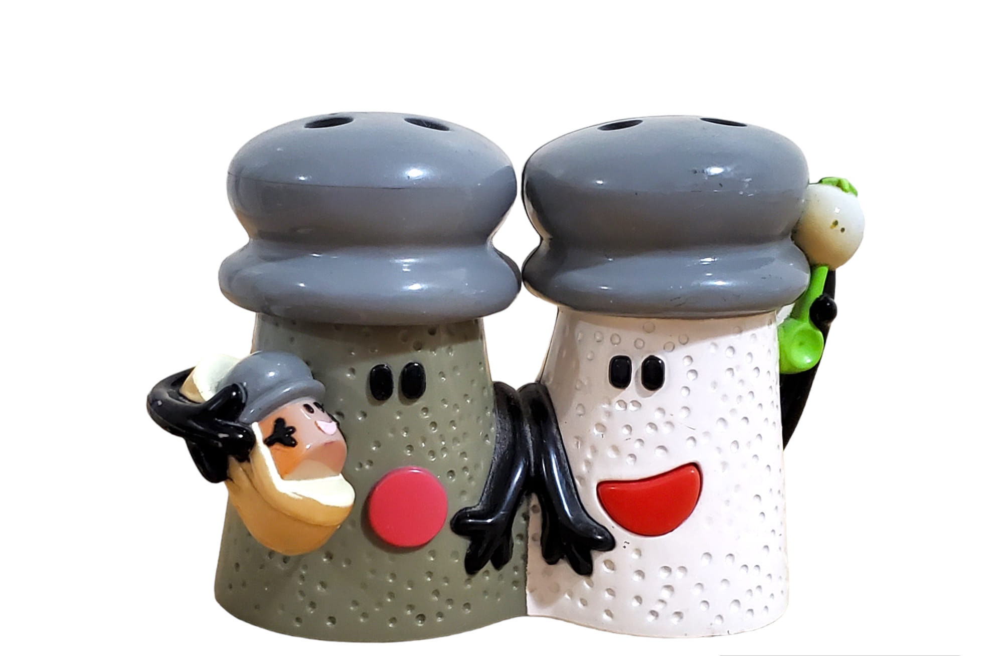 Blue's Clues Mr. Salt Mrs. Pepper Baby Paprika Ceramic Shaker Set NEW 