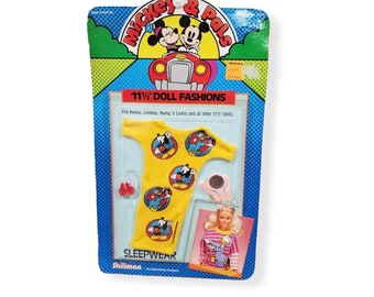 1986 Die Walt Disney Mickey und Pals 11-1 / 2 "Puppe Mode Nachtwäsche