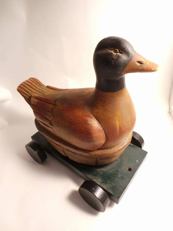 vintage wooden duck pull toy