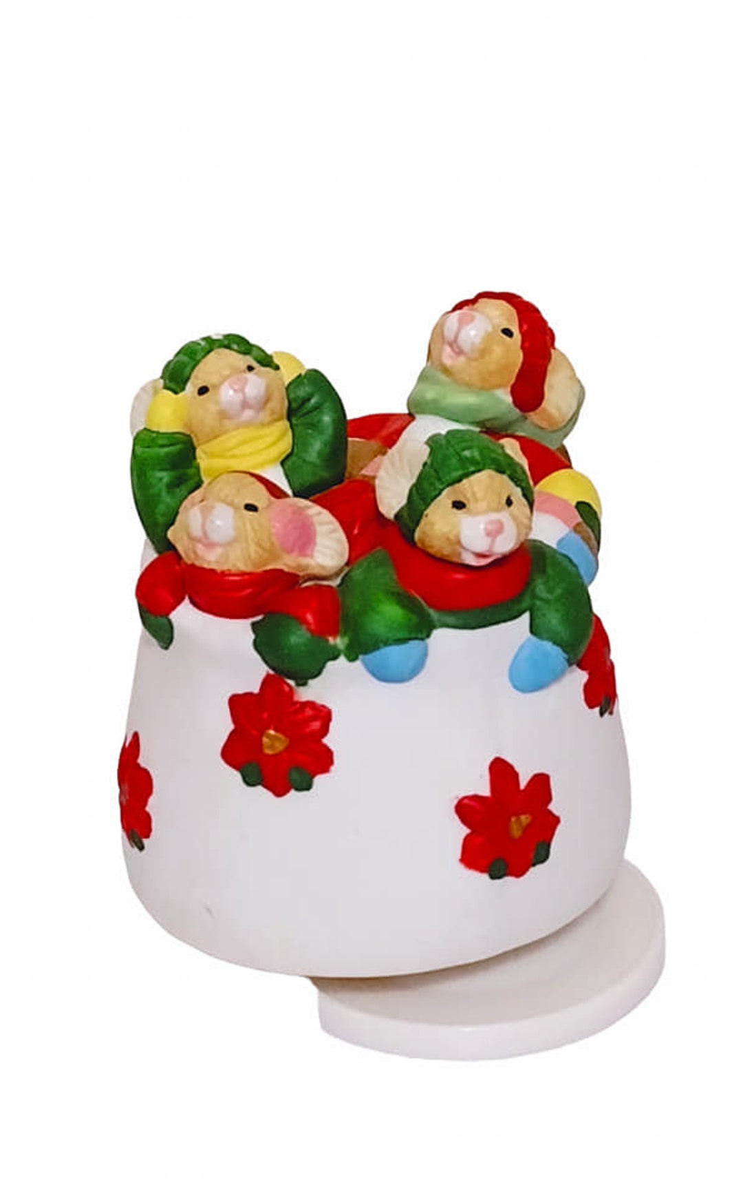 1992 House of Lloyd Collectibles Mice in a Cup Musical Figurine