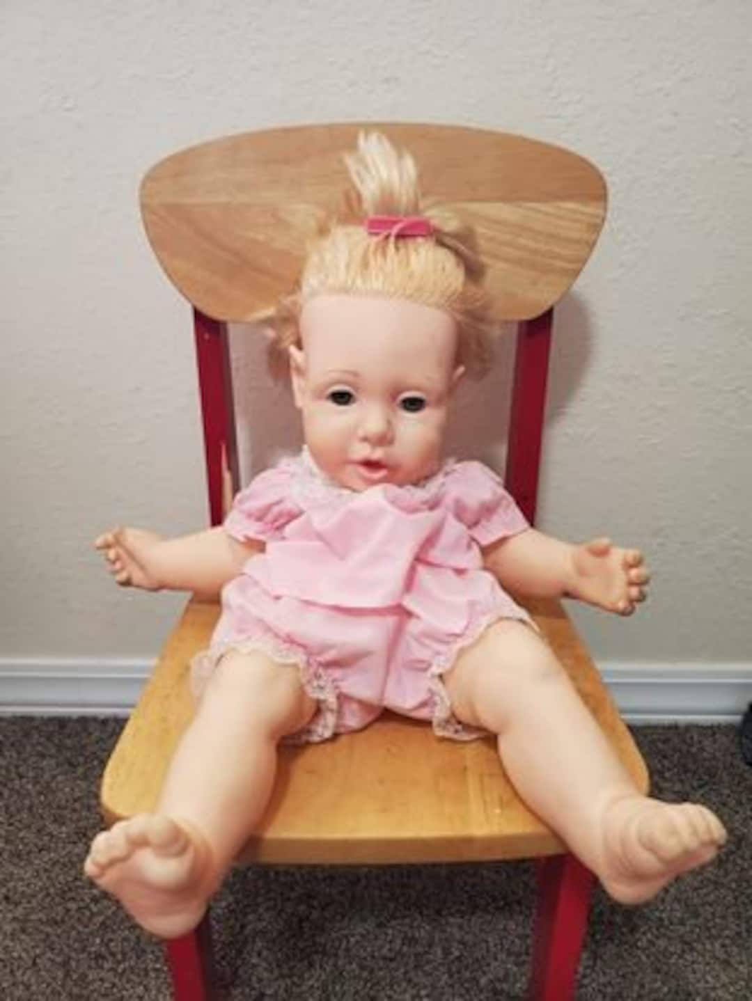 1986 Hasbro J Turner Real Baby Girl Doll With Clothes - Main Image