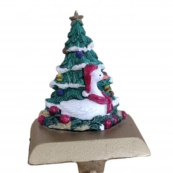 Vintage Christmas Stocking Holder Band Creations Christmas Tree Goose
