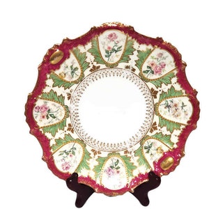 Vintage Porcelain Collectible Plate Limoges France Gold Trim Floral Pattern