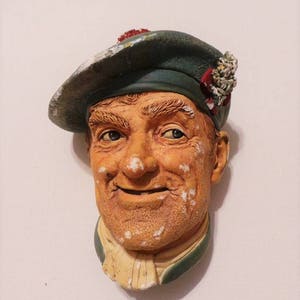 1969 Bossons England Jock Chalkware Wall Hanging Head