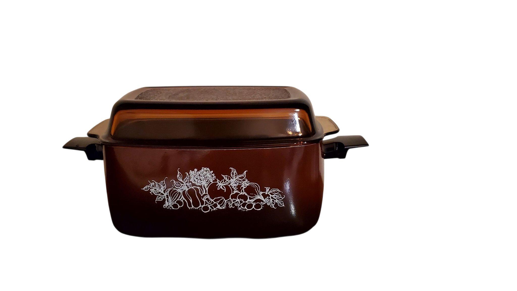 Vintage West Bend Slow Cooker Autumn Harvest 4 Quart Pan and Lid