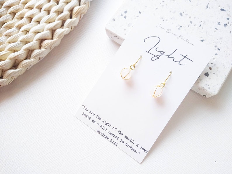 The Light Earrings Matthew 51314 Bible Verse Earrings Etsy