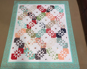 Disappearing Hourglass Quilt - quilts for sale, patchwork quilt, custom blankets