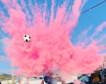 SOCCER BALL Gender Reveal Soccer Ball With Powder And/Or Confetti Pink Blue Green Purple Orange Red Yellow Teal or White