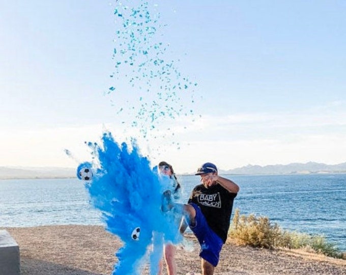 Gender Reveal Soccer Ball Kit Pink and Blue Etsy