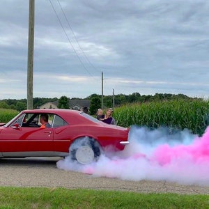 Premium Burnout Gender Reveal Tire Pack Burnout Pink Blue Yellow Red Green Orange Purple or White image 1