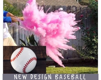 BASEBALL Gender Reveal! Handmade Gender Reveal Baseball In Assorted Powder Colors!