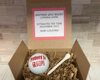 Golf Pregnancy Announcement Grandpa Pregnancy Announcement Baby Announcement Gift Grandparent Pregnancy Announcement