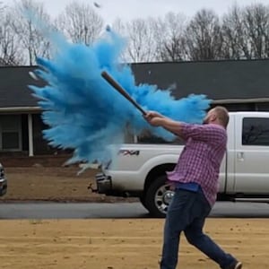 3 Gender Reveal Baseballs now with powder or powder and confetti Handmade Gender Reveal Baseball Includes a practice ball image 6