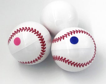 3 Gender Reveal Baseballs now with powder or powder and confetti! Handmade Gender Reveal Baseball! Includes a practice ball!