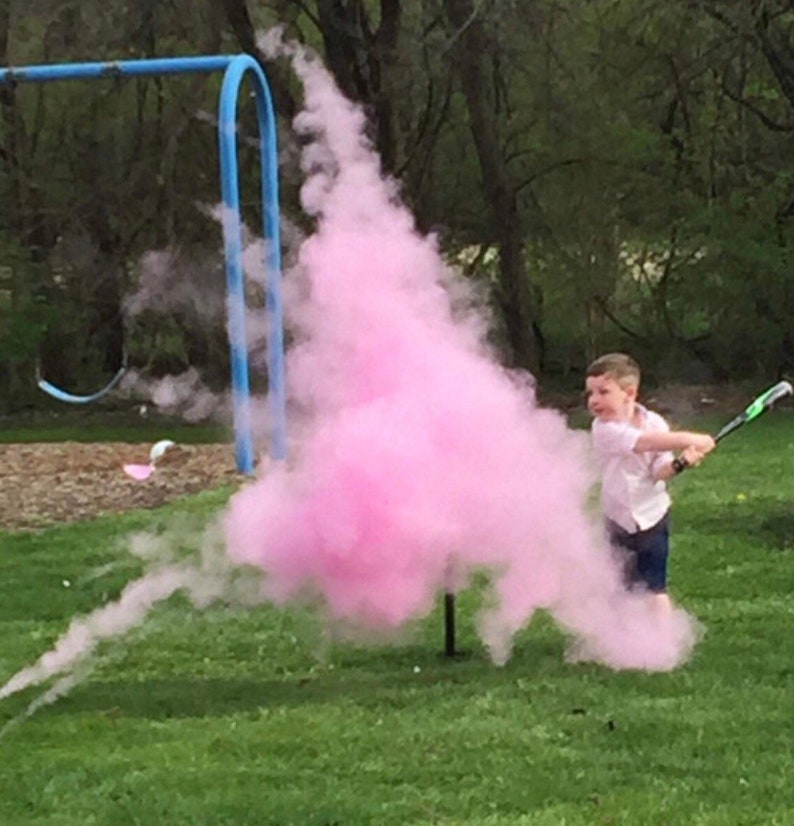 3 Gender Reveal Baseballs now with powder or powder and confetti Handmade Gender Reveal Baseball Includes a practice ball image 9