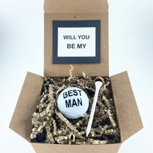 Best Man Proposal Groomsman Proposal Wedding proposal Golf Ball Proposal Golf Ball Best Man Golf Ball Gift
