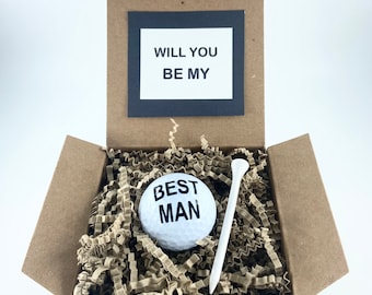 Best Man Proposal Groomsman Proposal Wedding proposal Golf Ball Proposal Golf Ball Best Man Golf Ball Gift