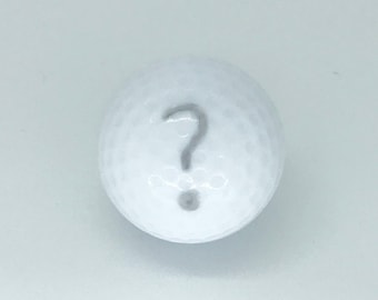 GOLF BALL Silver Question Mark Gender Reveal Gender Reveal Ideas Golf Ball Reveal Gender Reveal Ball Gender Reveal Party Reveal