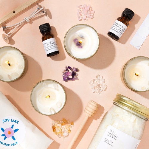 Complete DIY Candle Making Kit Supplies Large Scented Soy Etsy